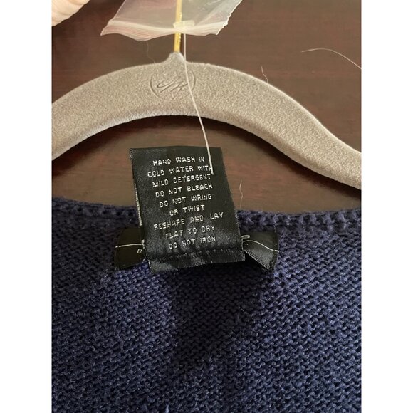 NWT All Points Knit Cardigan Sweater Patriotic Navy Blue Striped Red Stars Med - Picture 4 of 6